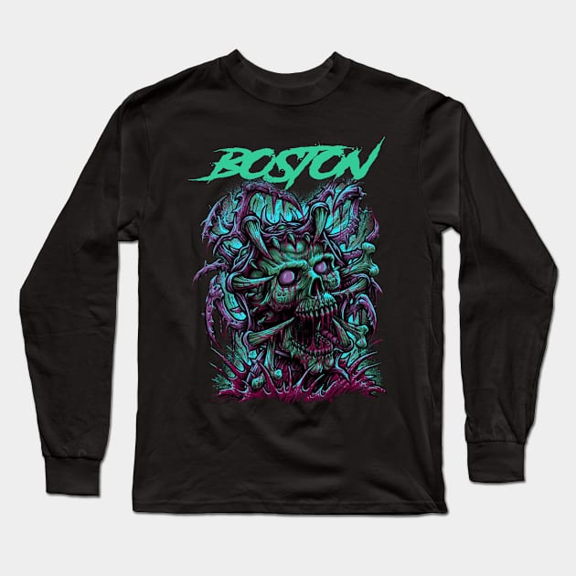 BOSTON BAND Long Sleeve T-Shirt by Pastel Dream Nostalgia